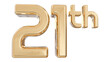 © Chetra168 - number 21th years anniversary gold 3d