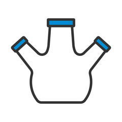 Poster - Icon Of Chemistry Round Bottom Flask