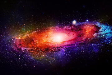 Wall Mural - Space galaxies and stars in the night sky