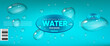 © Viktor - label for blue water bottles with bubbles for printing and the internet