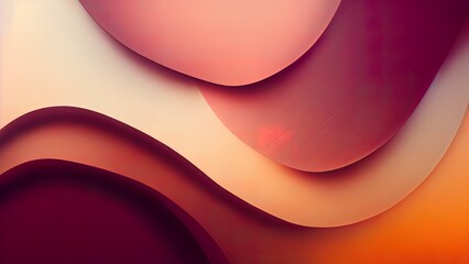 Wall Mural - Pastel colorful background. Orange pink and purple colors. Fluid abstract geometric shapes. Ideal for web illustration or backdrops. High end wallpaper. Modern, clean textures.