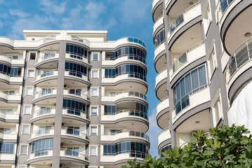 Canvas Print - Modern apartment complex. Residential real estate in Turkey.