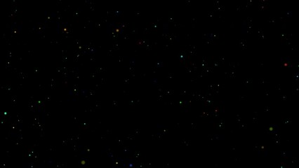 Wall Mural - abstract snowflakes of different colors in neon rays of light fall in the night sky. beautiful winte