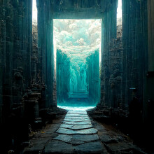Gateway To The Ancient World , Journey To The Place Where The Perception Of The Earth And The Sky Is Broken , The Sight At The End Of The Door Where One Can Breathe , Place Created With Stone