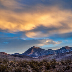 Wall Mural - Desert southwest USA mountain landscape with a dramatic sky.