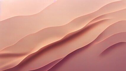 Pink abstract smooth silk shape wallpaper. Textured backdrop with pastel color. Light pink modern wallpaper. Peaceful wave design. Empty modern background for fashion or luxury.