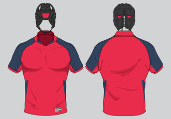 Wall Mural - Rugby Jersey uniform design set vector