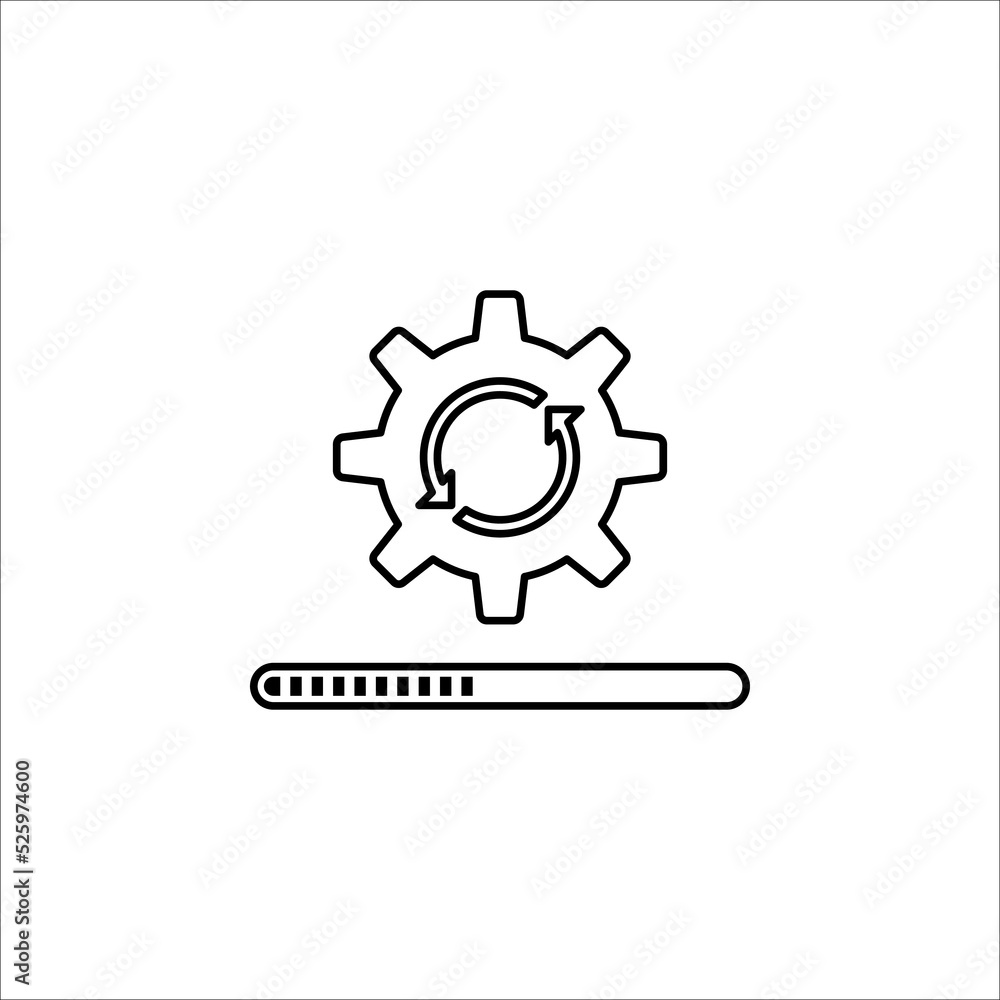 Loading process. Update system icon. Concept of upgrade application ...