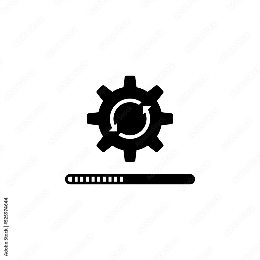 Loading process. Update system icon. Concept of upgrade application ...