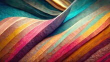 Colorful Abstract Background Art Natural Organic Line Texture Panorama Wallpaper. 3d Illustration.