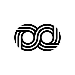 Sticker - modern infinity logo design