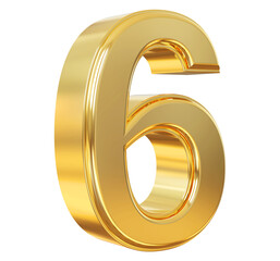 3d golden number 6