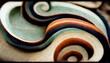 Abstract flowing ceramic curls and swirls, layered waves and clay colored lines - delightfully odd, unusually pretty background graphics resource.