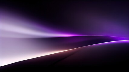 Wall Mural - Purple light in space. Abstract beam of shining purple light on black wallpaper. Minimal futuristic design. Dark, sombre technology. High end 4K wallpaper. 