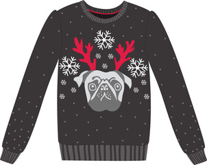 Wall Mural - PNG Cute ugly winter sweater