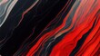 Liquid of black and red texture. Melted marble, dark material with red colors. Clean, elegant design. Luxury, fashion web banner or wallpaper. Luxurious material. Molten hot lava, shiny metal.