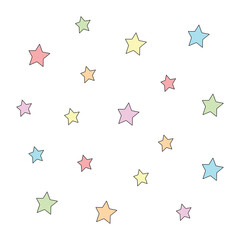 Wall Mural - Small star pack vector icon. Colorful stars vector illustration. Vector illustration eps10