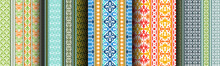Modern Traditional Ethnic Seamless Pattern Background Set Bundle