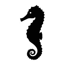 Seahorse Or Sea Horse Flat Vector Icon For Wildlife Apps And Websites