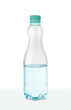 a small plastic bottle with water half full
