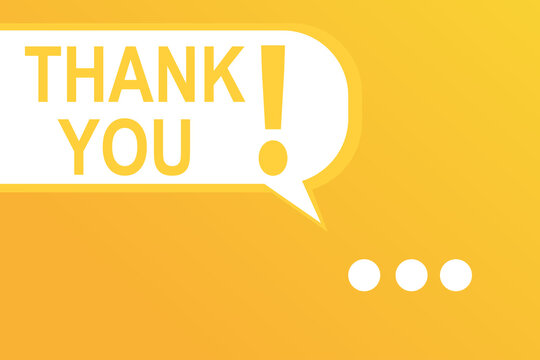 Thank you message. Vector illustration