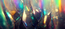 Abstract Background. Refraction Of Light Iridescent Glare. Multicolored Surfaces.