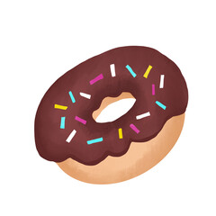 chocolate donut illustration