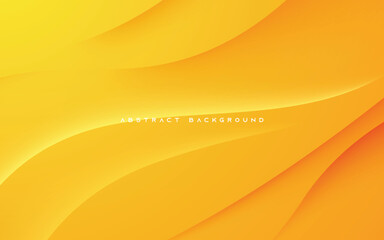 Wall Mural - Abstract wavy orange gradient background light and shadow