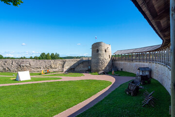 Wall Mural - Walls and tower of the Izborsk fortress, Izborsk, Pskov region, Russia