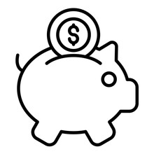 Savings Plan Line Icon