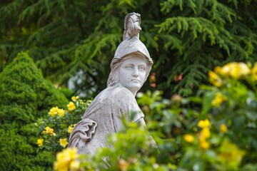 Wall Mural - Statue of a woman in the park