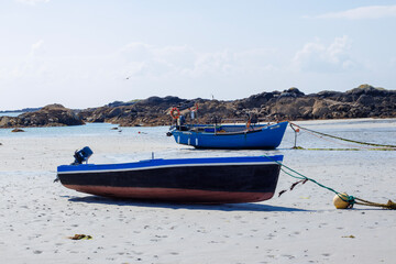 Wall Mural - fishing boats on the beach