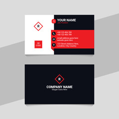 Red and White Creative Business Card Design Template