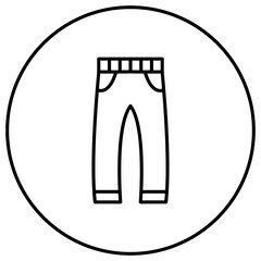 Wall Mural - Business Trousers Line Icon