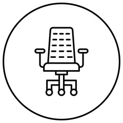 Canvas Print - Desk Chair Line Icon