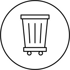 Poster - Trash Can Line Icon