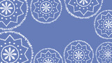 Fototapeta Kuchnia - Vector. Web banner, poster, cover, splash screen, social media with copy space for text. Perforated bright patterns Papel Picado pattern hand-drawn on a colored background. Spanish Heritage Month.