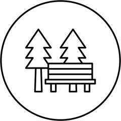 Sticker - Park Line Icon