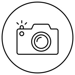 Canvas Print - Camera Line Icon