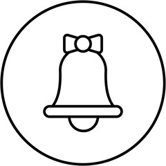 Sticker - Christmas Bell Line Icon