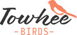 A vector towhee bird logo and icon for bird watching ornithology