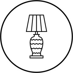 Wall Mural - Lamp Line Icon