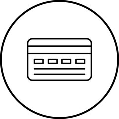 Wall Mural - Credit Card Line Icon