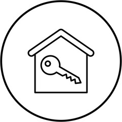 Wall Mural - House Key Line Icon