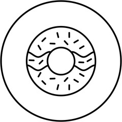 Sticker - Donut Line Icon