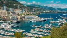 Monaco Harbor On A Sunny Day 4K
