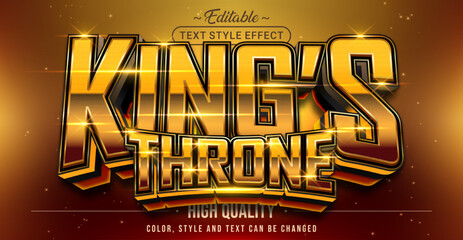 Leinwandbilder - Editable text style effect - King's Throne text style theme.