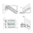 © Free_styler - Detailed architectural plan of stairs, construction industry vector