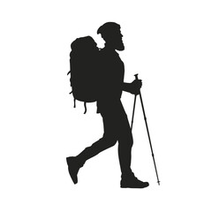 Wall Mural - hiking silhouette
