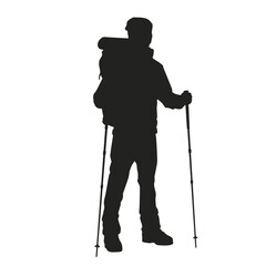 Wall Mural - hiking silhouette